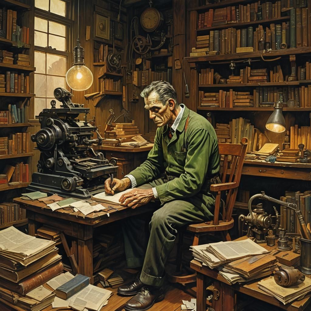 Frankenstein's Monster in Laboratory as Oil Painting