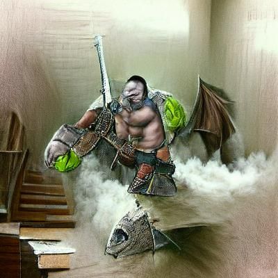 Krusk the Half-Orc Barbarian: Bane of Dragons