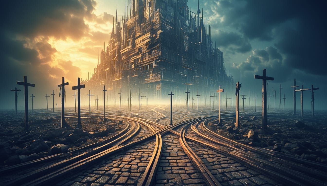 Surreal Crossroads of Destiny Digital Art
