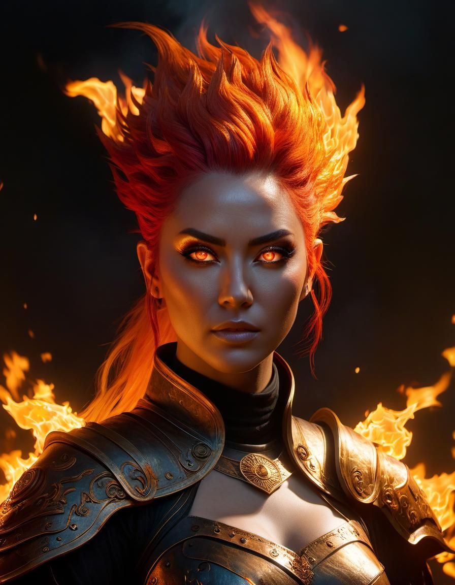 Fiery Cleric: Dark Fantasy Portrait in Unreal Engine