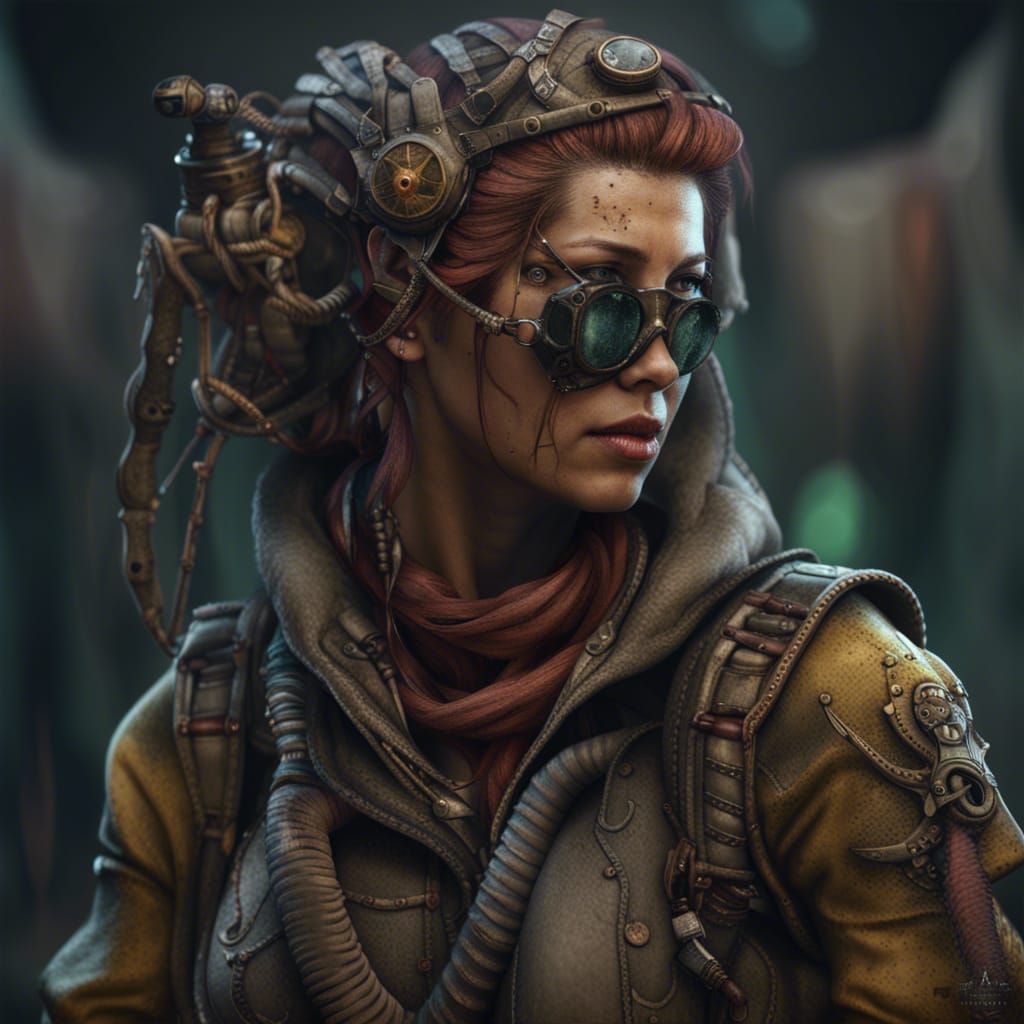 Post-Apocalyptic Snake Human Navigator in Detailed Matte Pai...