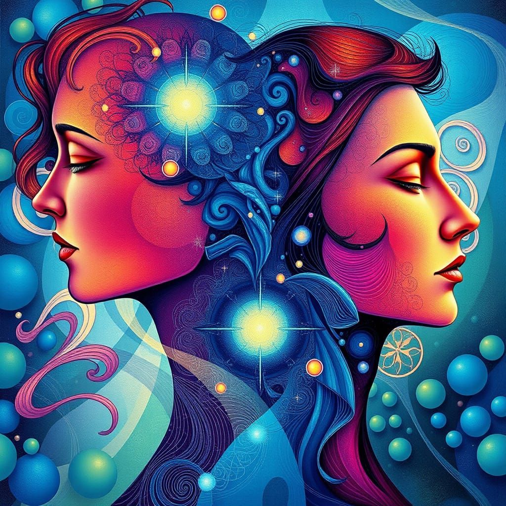 Surrealist Masterpiece of Dreams and Imagination in Vibrant....