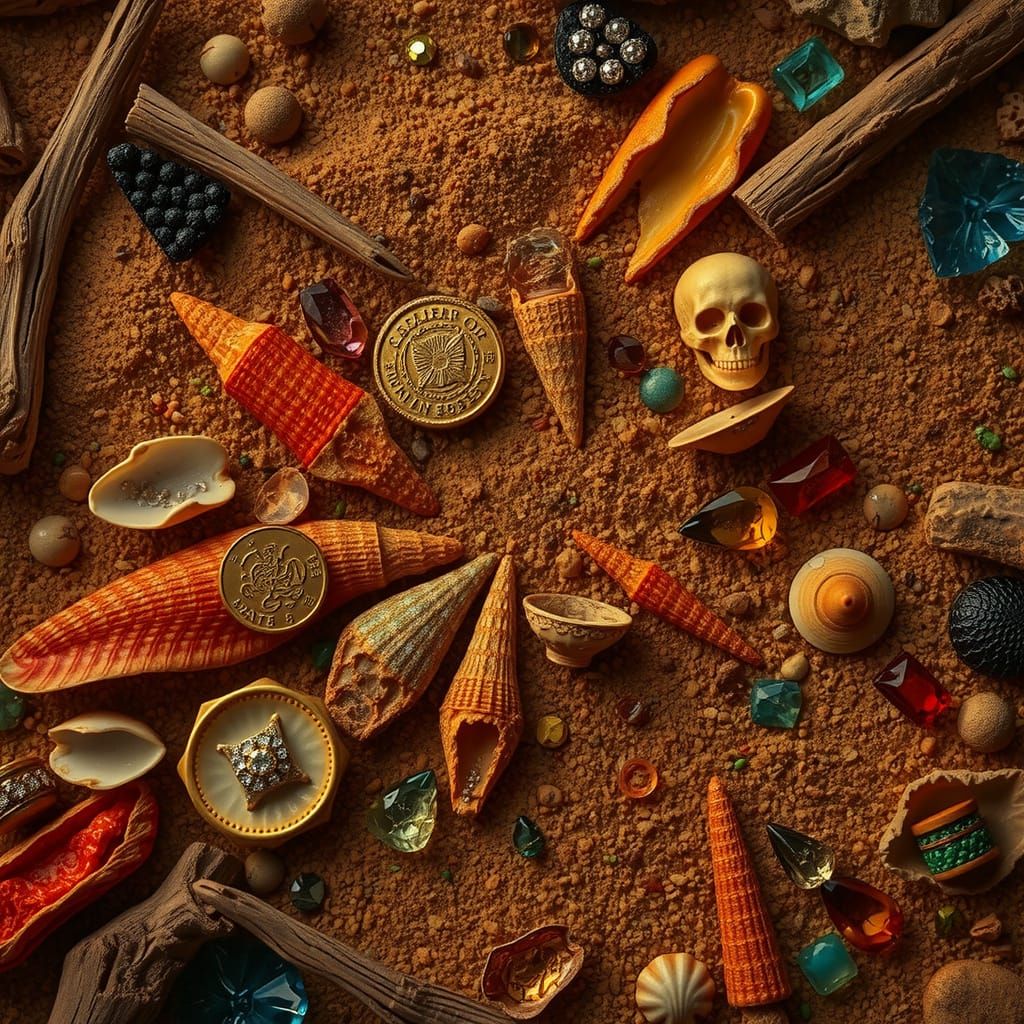 Majestic Sphinxstone Beach Scene with Vibrant Colors