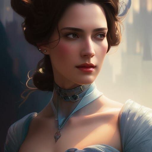 Detailed Portrait of a Tall Woman, Trending Artstation