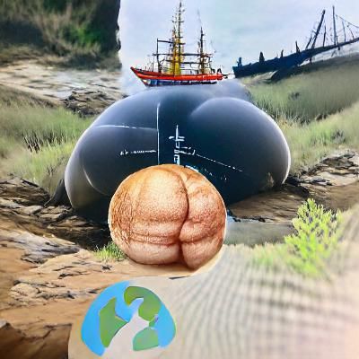 Abstract Bulbous Form - AI Generated