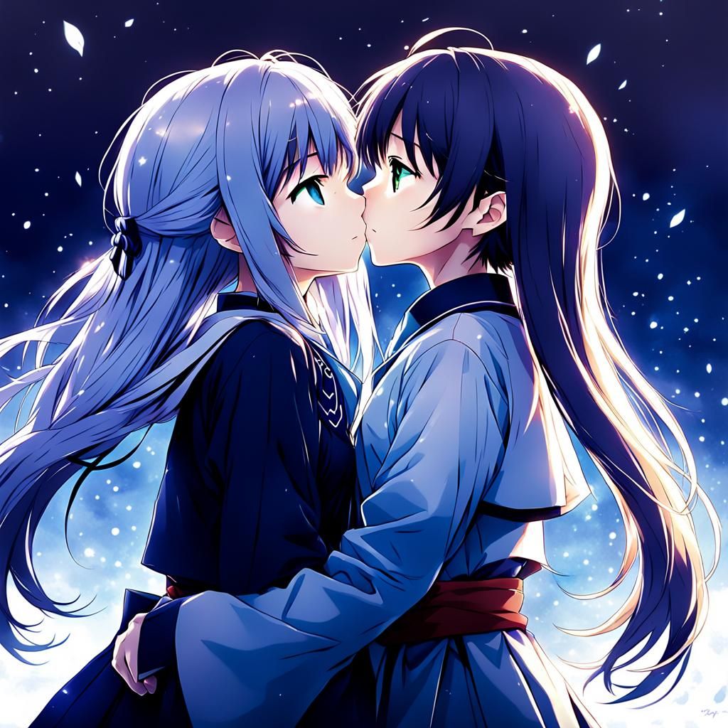 Anime Key Visual Art: Whisper in Manga Style