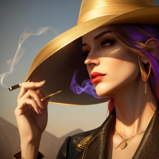 Sultry Femme Fatale in Film Noir Style Concept Art