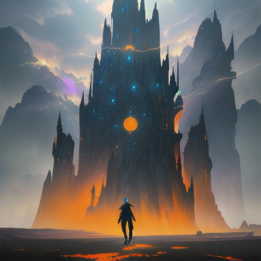 Elegant Youth in Vibrant Fantasy Realm