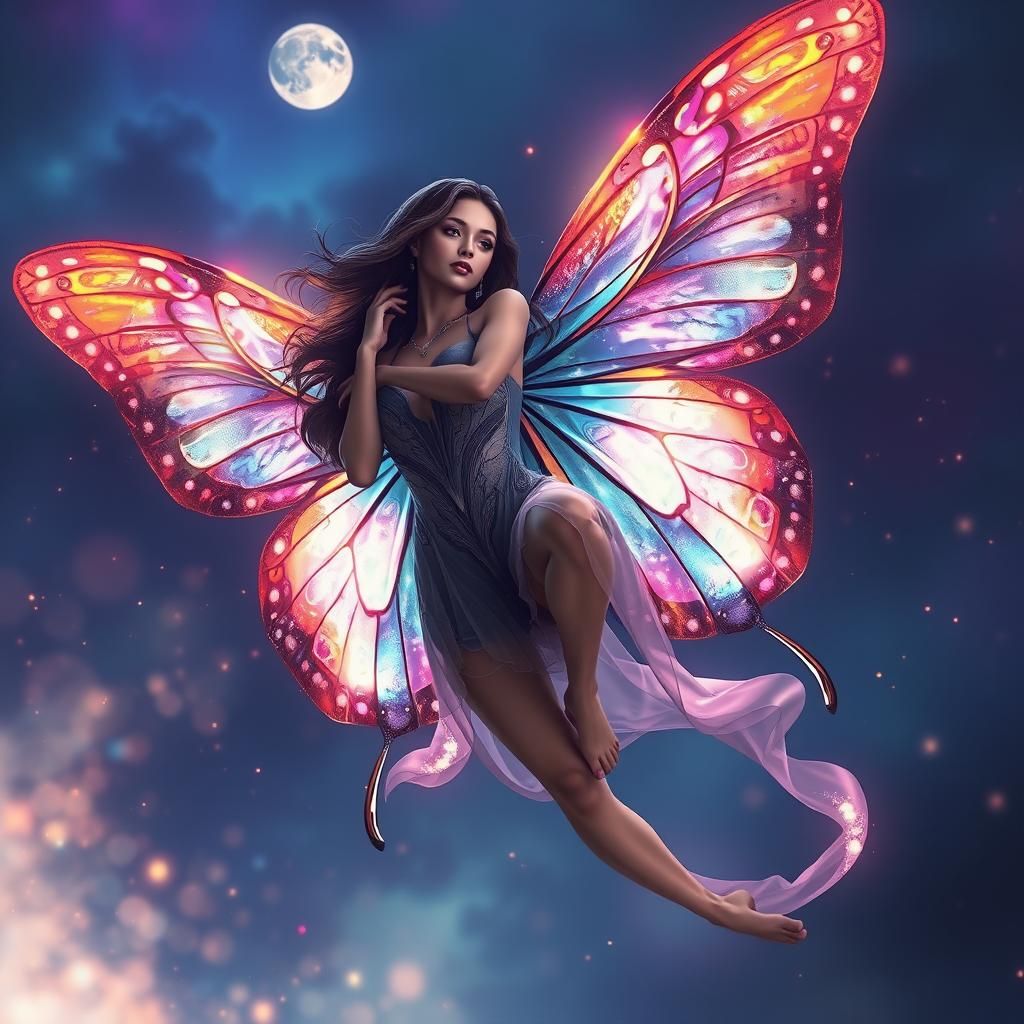 Woman with Butterfly Wings Fantasy Art