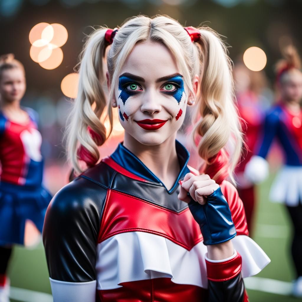 Harley Quinn as Cheerleader: Professional Photography
