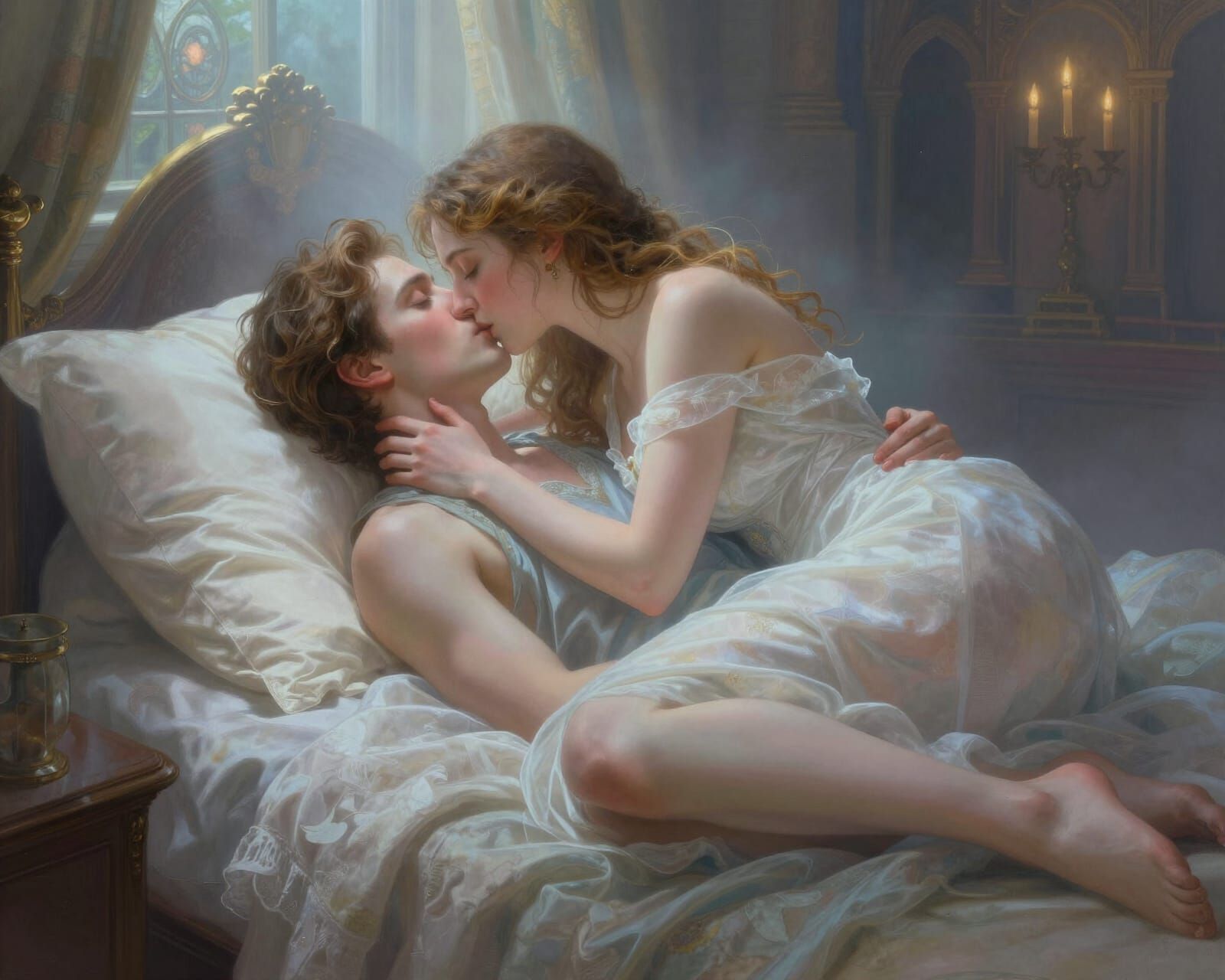 Man Wakes From Dream Kiss on Pillow