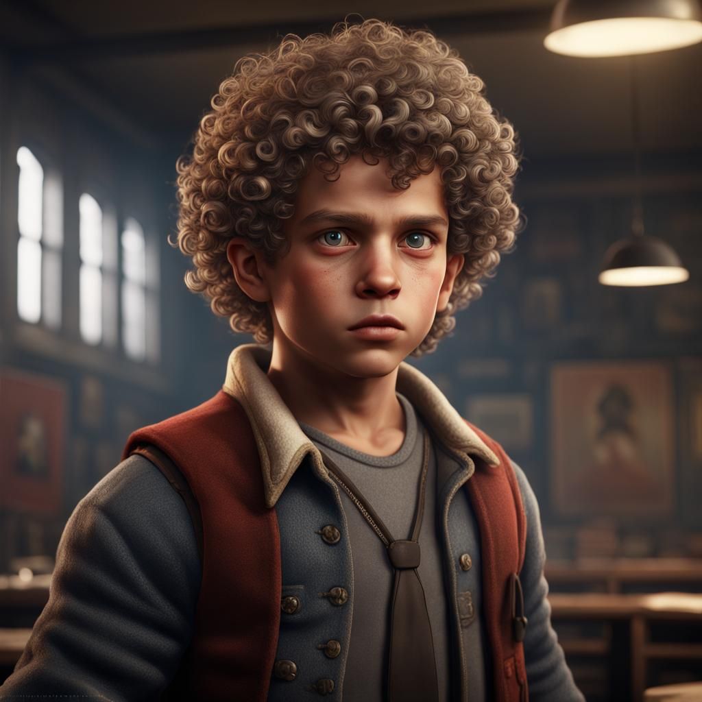 Menacing School Bully Detailed Matte Painting