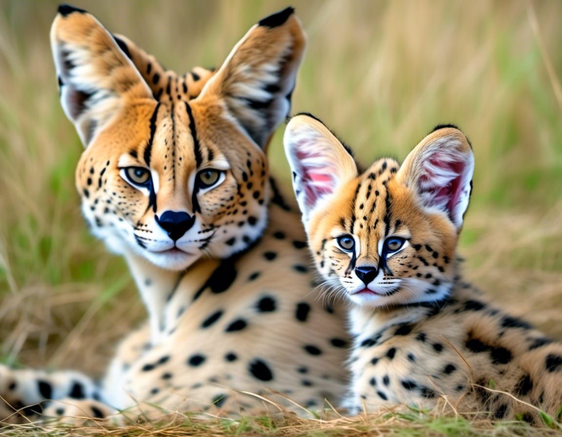 Fine-Tuned Model – Leptailurus serval 20 – 4:3 Format