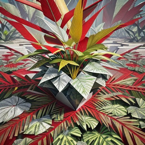 Fractured Botanical Forms: Highly Detailed 3D Render