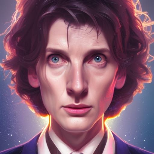 Doctor Who Portrait in Digital Art Style