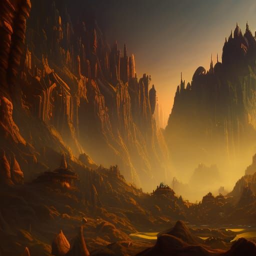 VR Game Desolate Landscape Concept Art