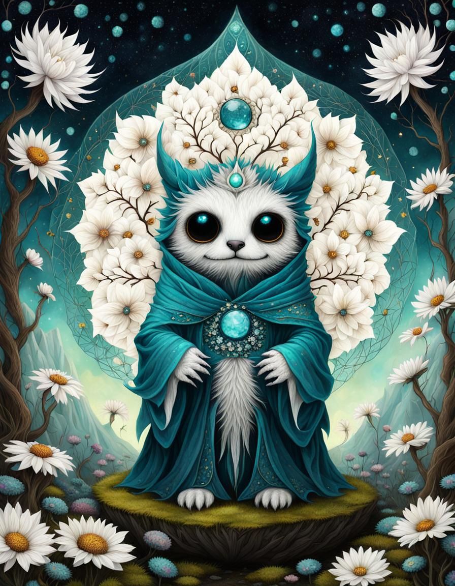 Mystical Sufi Creature in Spring Bloom