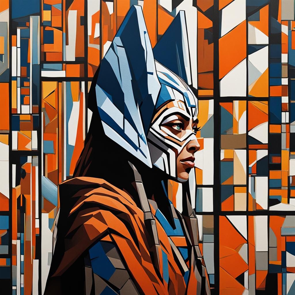 Ahsoka Tano in Abstract Art Style