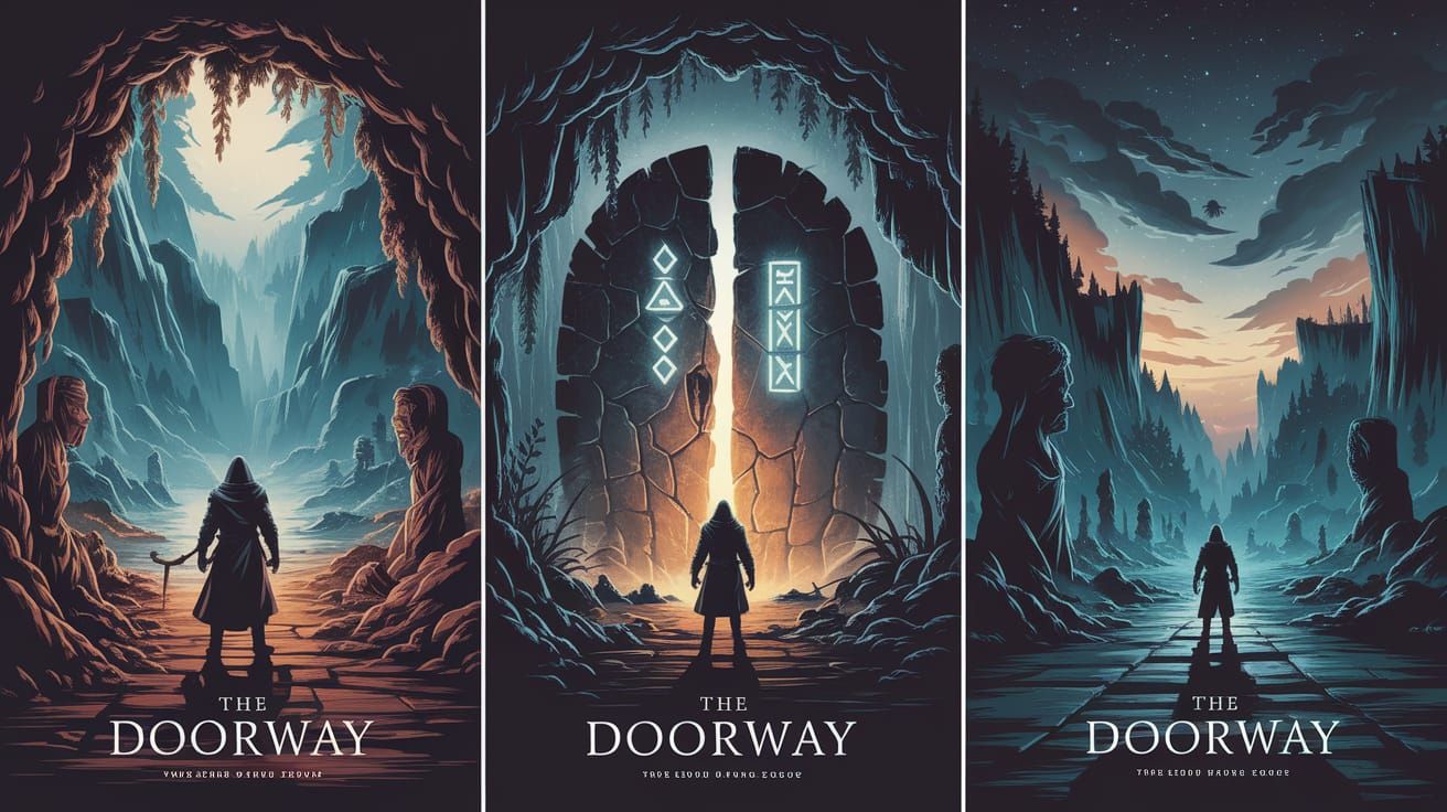 Cinematic Poster of Three Video Game Covers