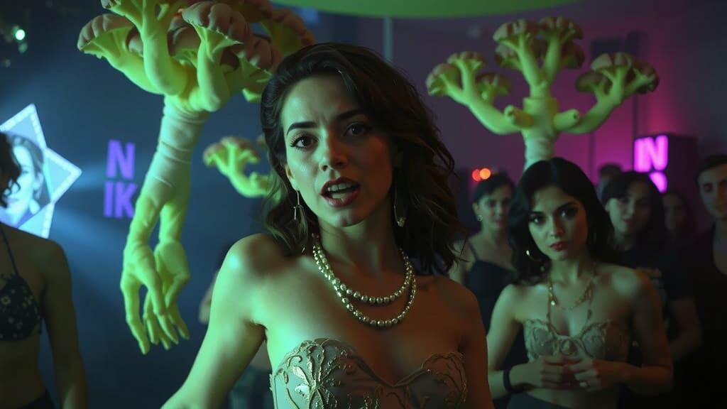 Cordyceps Infected Zombie Prom Dancers in Concept Art Style