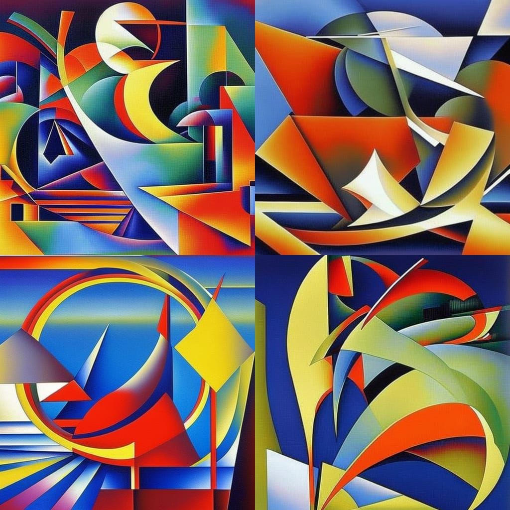 Ugly Duckling in Abstract Cubism Style