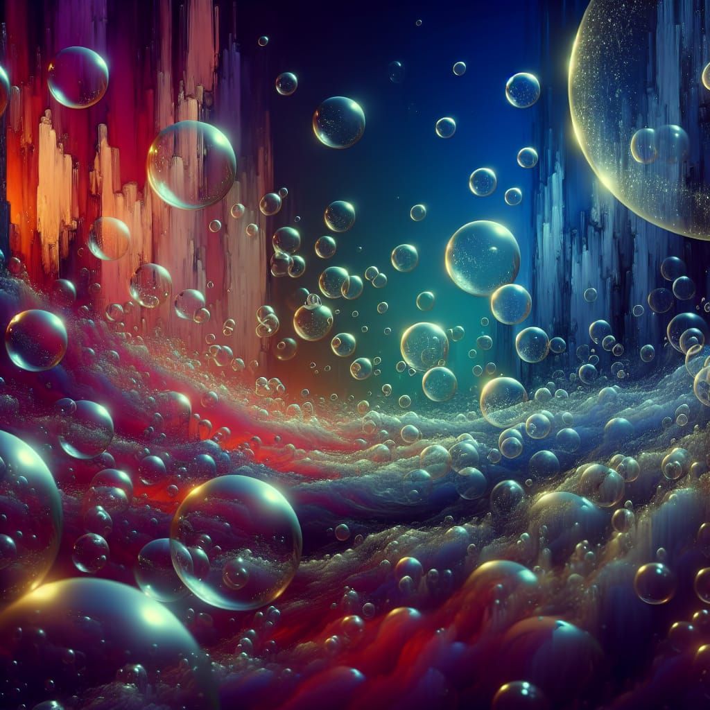 Enchanted Bubbles as Fantasy Concept Art