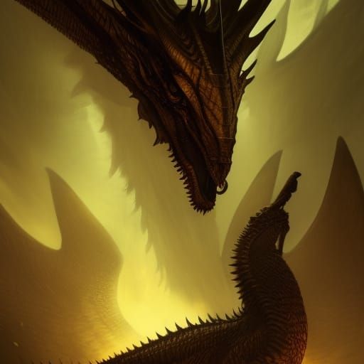 King Ghidorah Dark Fantasy Concept Art in 8k