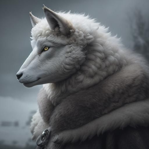 Sheep in Wolf's Clothing: Hyperrealistic Image