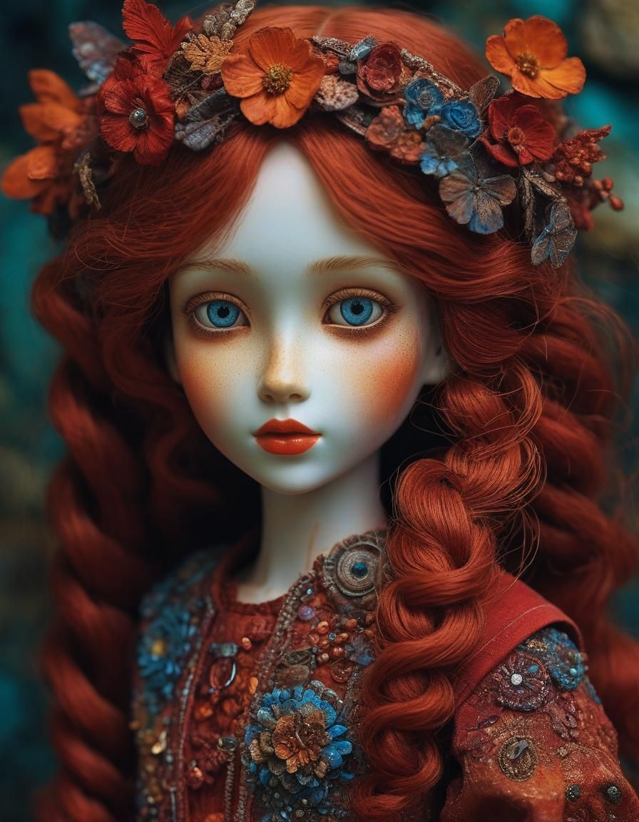 Beautiful Girl Doll in Fauvism Style