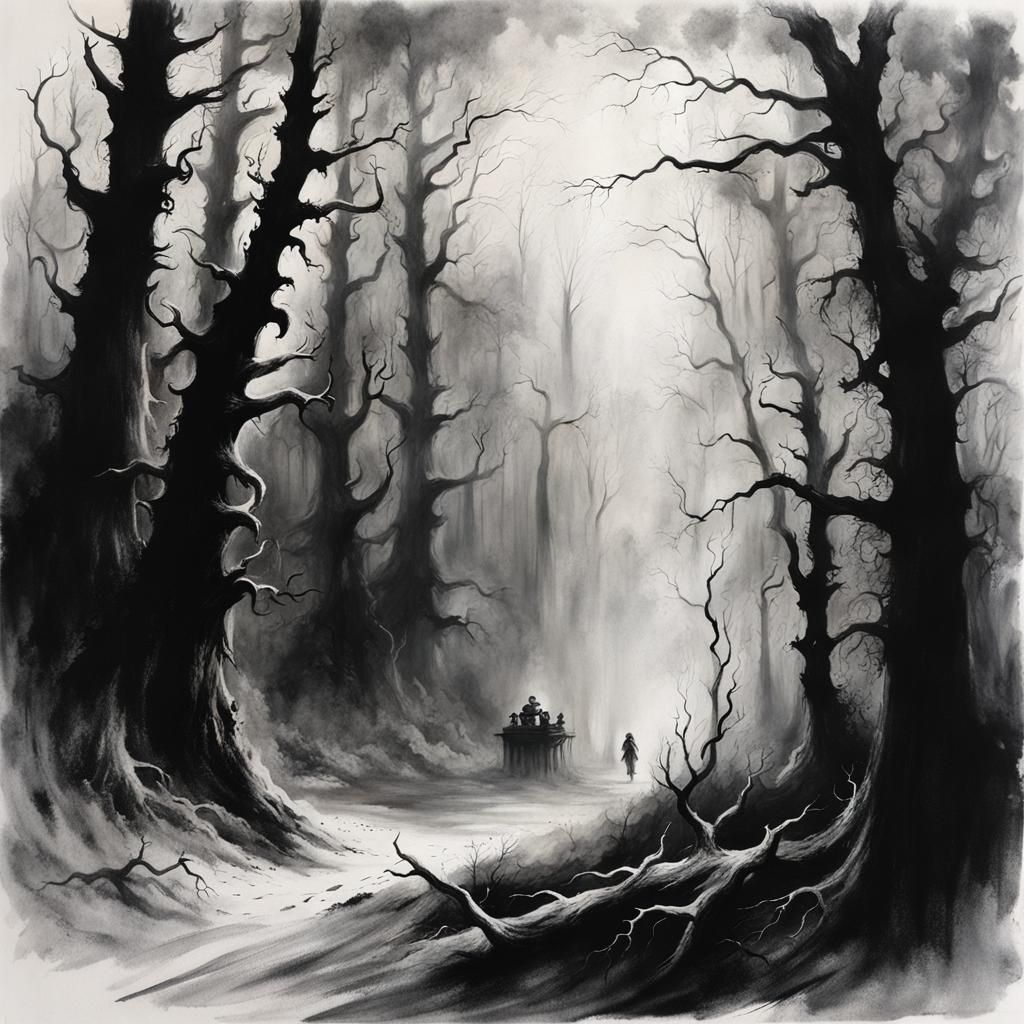 Eldritch Horror Forest in Gammell Style