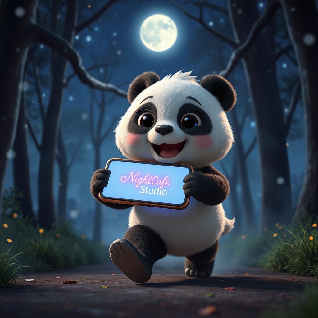 Panda of the Night Cafe