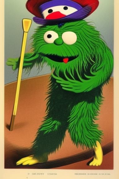 Oscar the Grouch in Wolverton Style