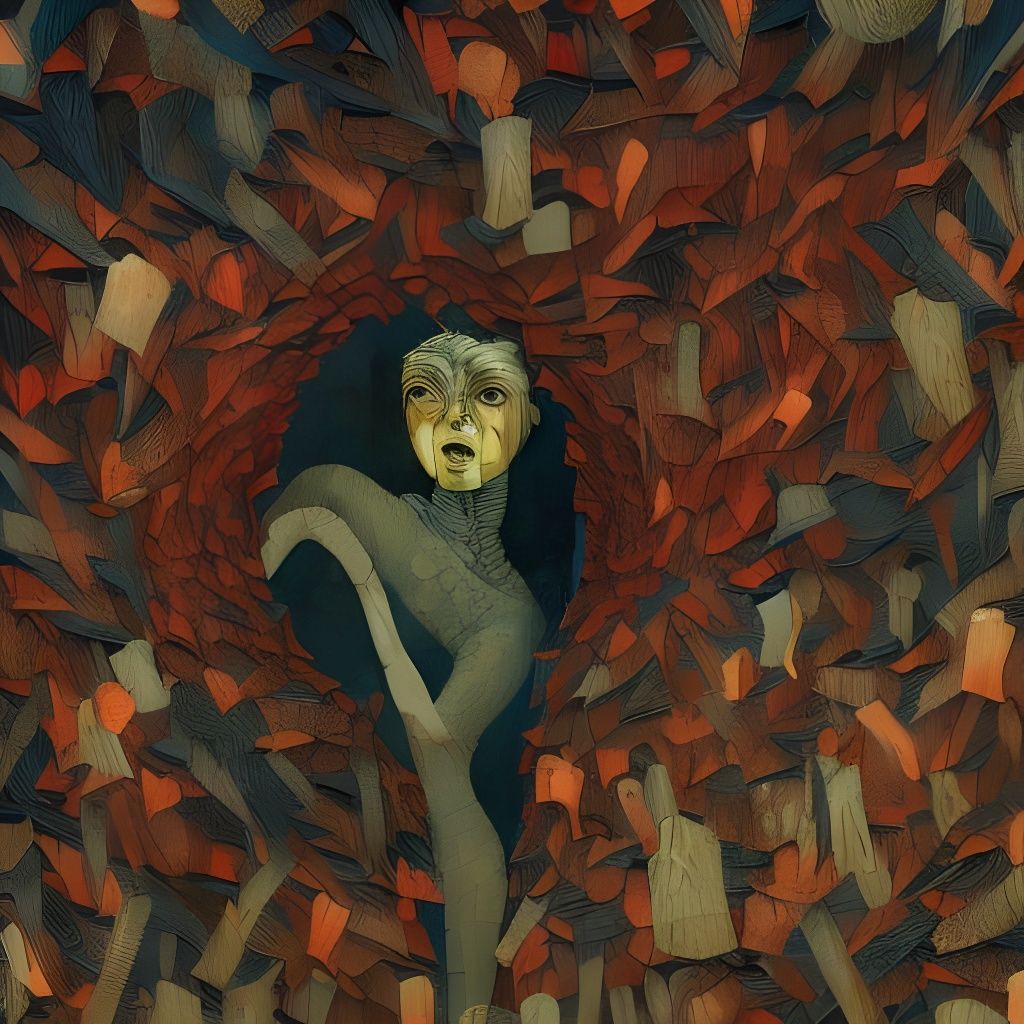 Chaotic Collage of a Life Out of Control