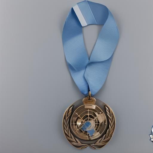 United Nations Medal with Light Blue Ribbon