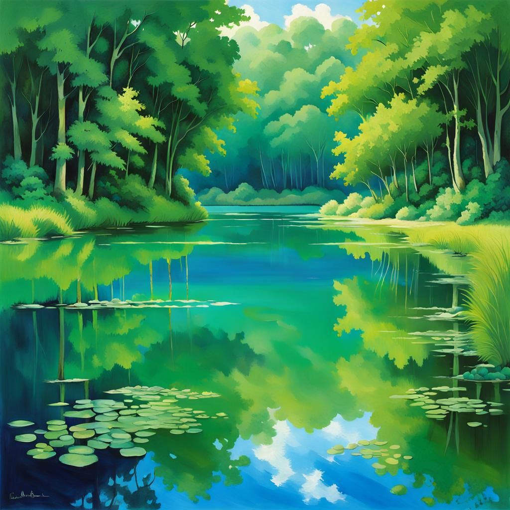 Mirror Lake Reflects Sky in Tranquil Scene