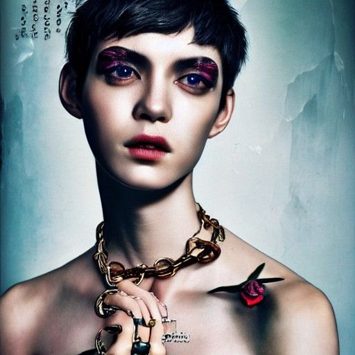 Hyperrealistic Boxer Charm in Aetherpunk Style