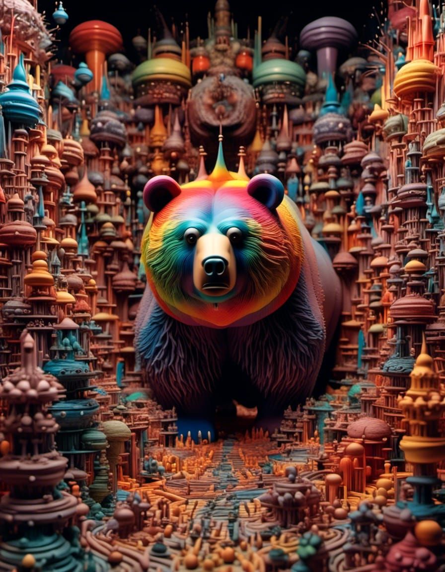 Elaborate Maximalist Microphotograph in Blended Colors