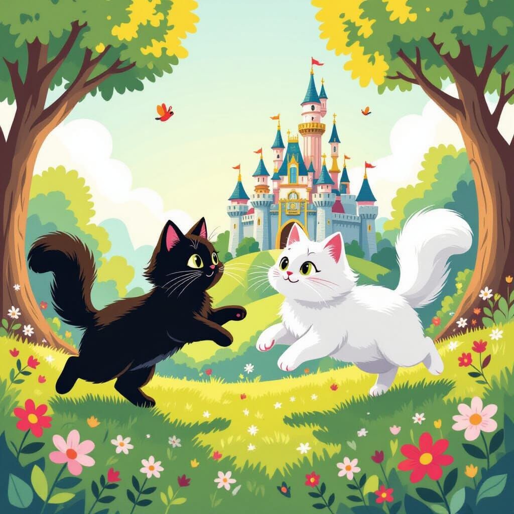 Cats Dash Through Classic Children's Story Worlds