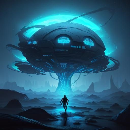 Venomous Figure Free Running Through Alien Maze