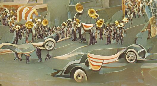 1930s Jazz Parade in Full Swing