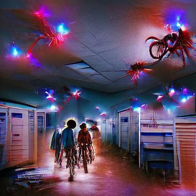 Stranger Things Logo: Minimalist AI Art