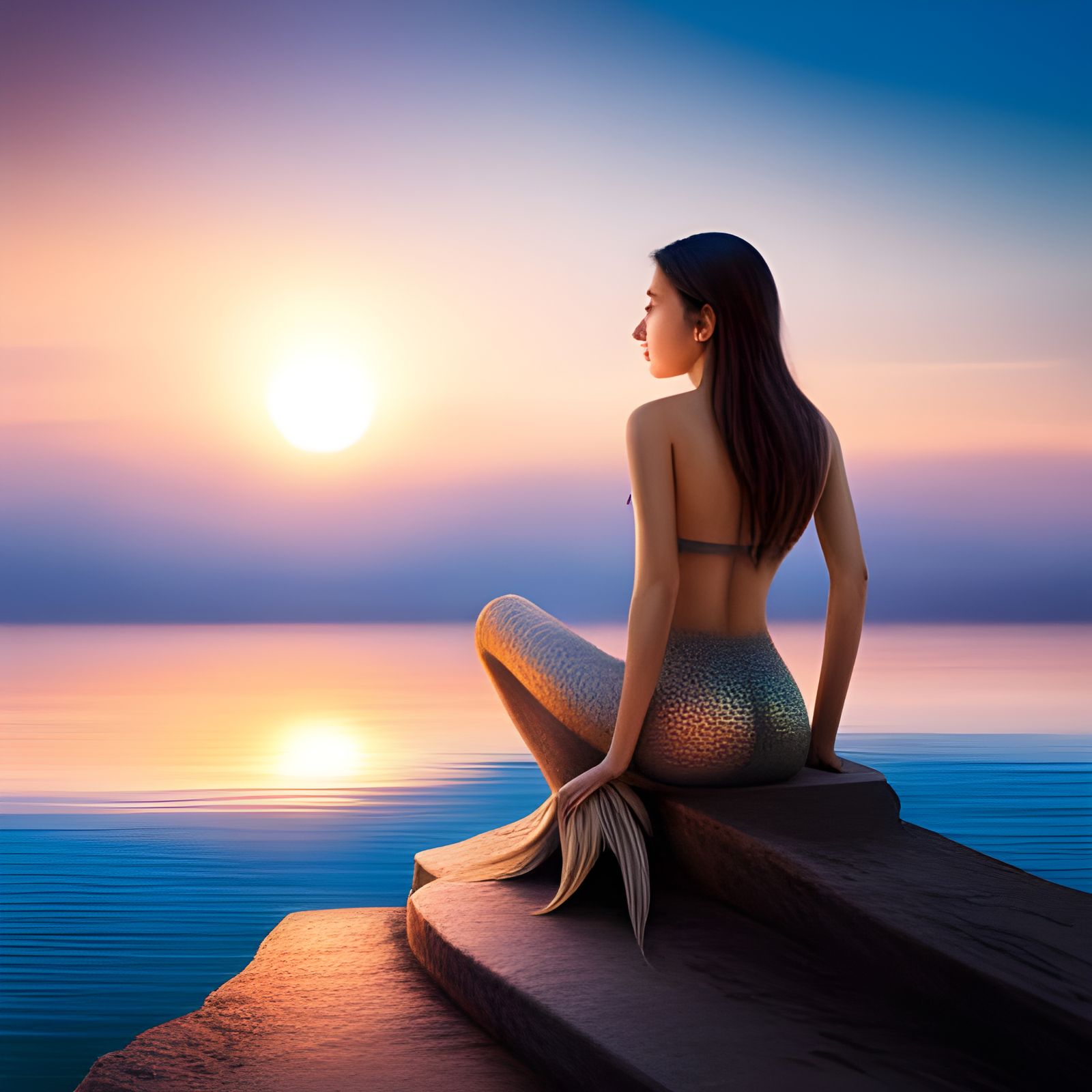 The mermaid and the sunset