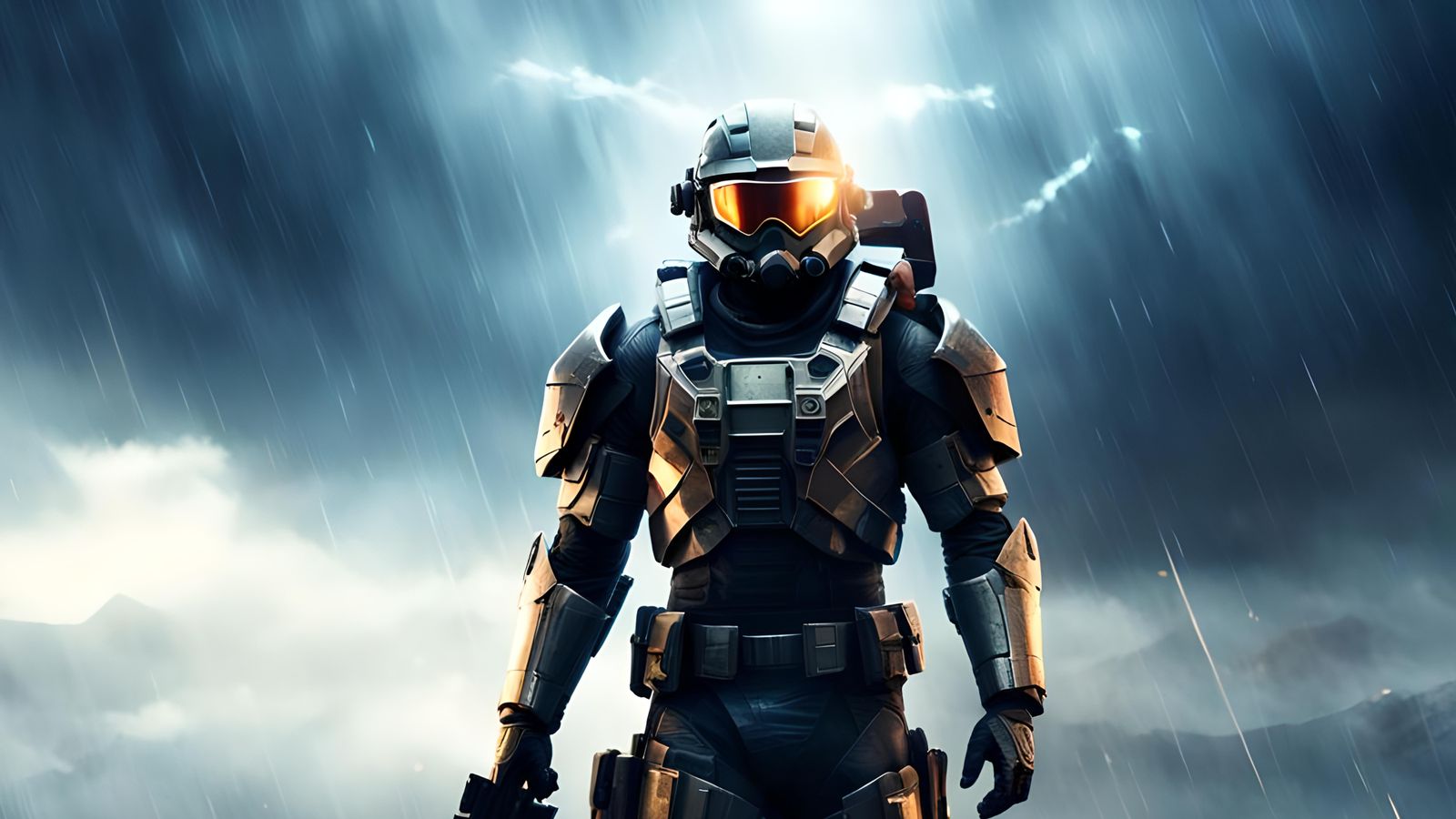 Hyperrealistic Futuristic Soldier in High Definition