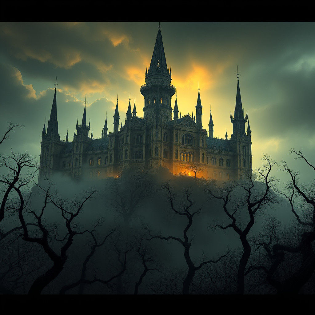 Dark Fantasy Asylum Concept Art in 8k Resolution