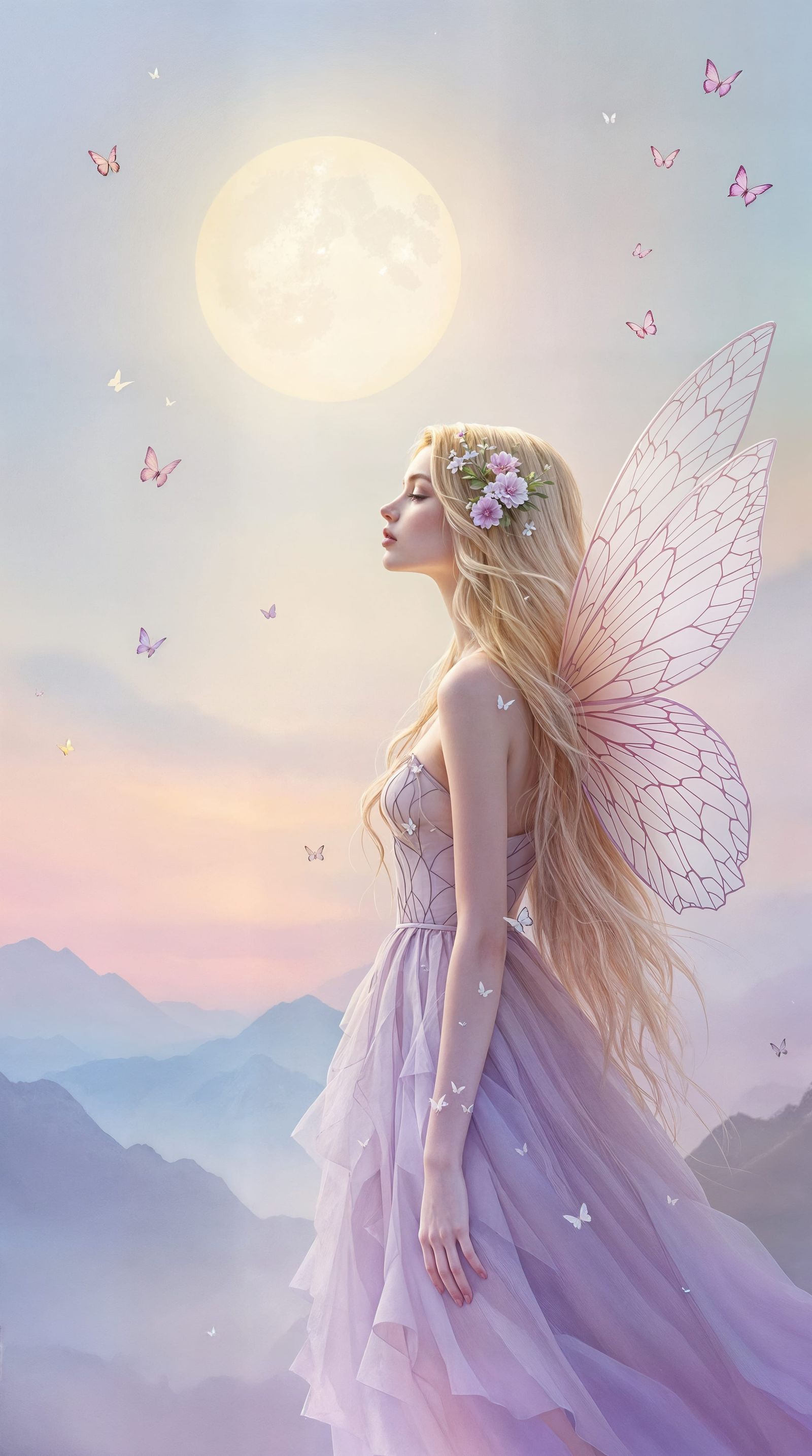 Whispering Fairy in Lavender Dawn