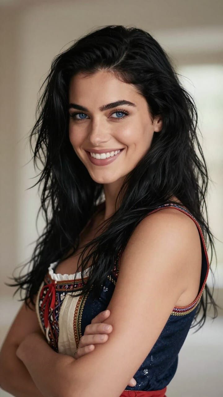 Ultra-Realistic Portrait of Smiling British Woman