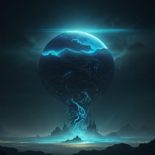 Glowing Rune in Dramatic Digital Matte Painting