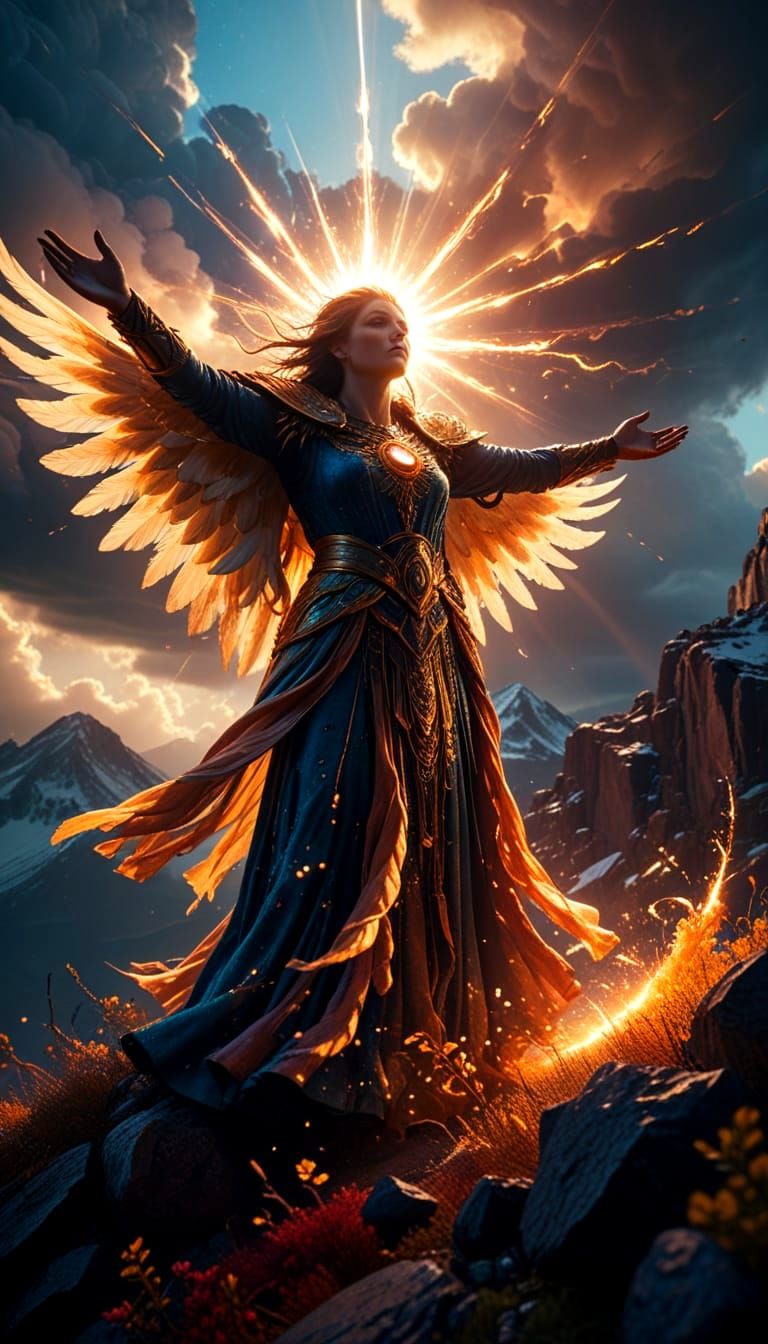 Epic Cinematic Digital Painting of Radiant Light