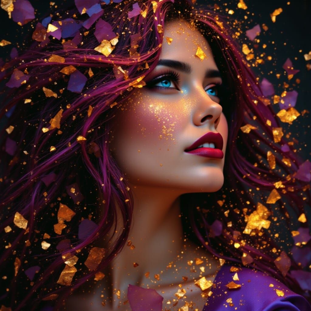 Abstract Digital Art with Geometric Shapes and Vibrant Color...