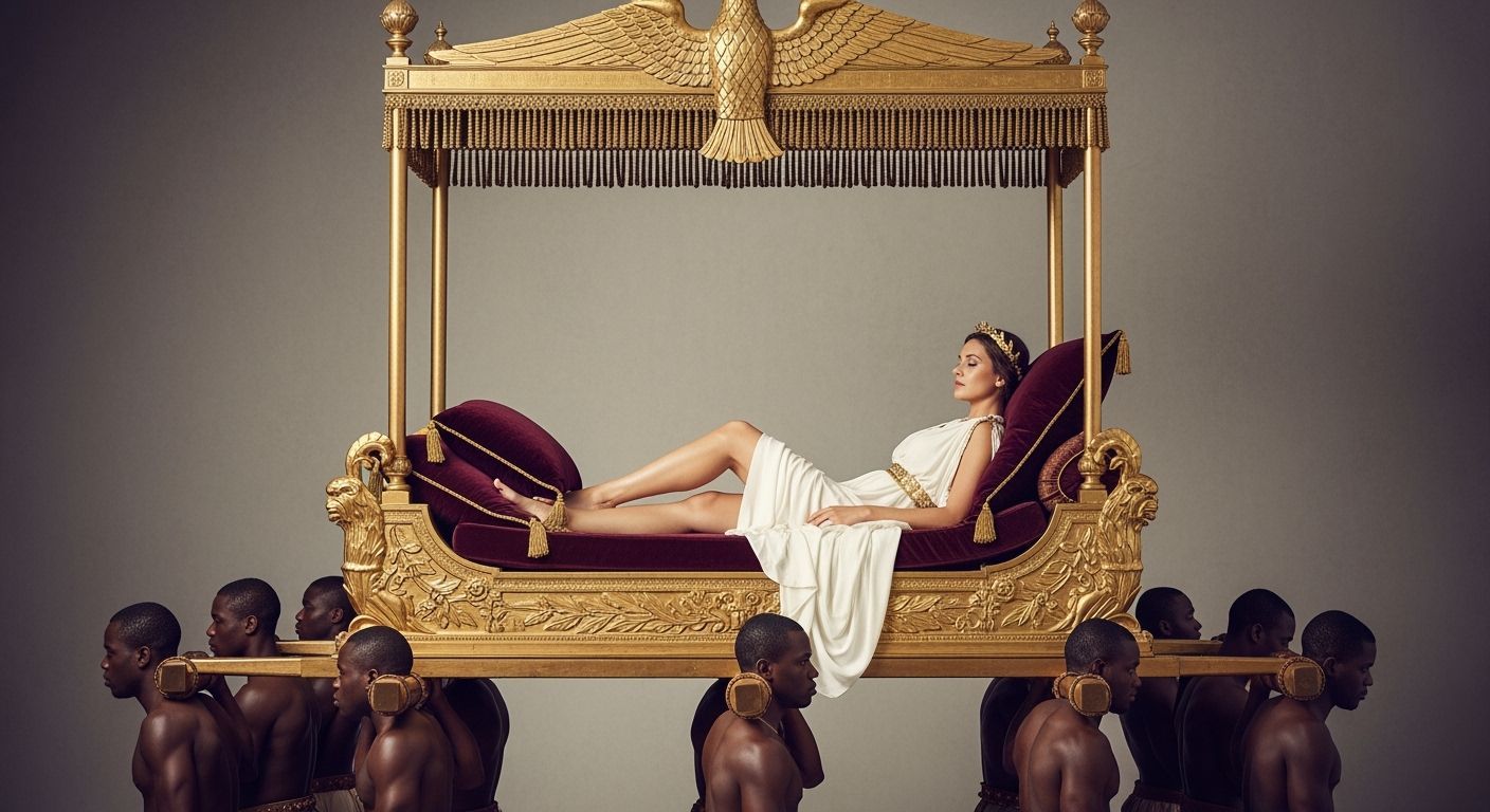 Roman Empress on Imperial Litter, Leibovitz Style